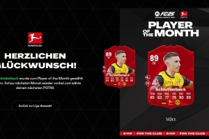 4场2助攻，官方：多特后卫施洛特贝克当选德甲3月最佳球员